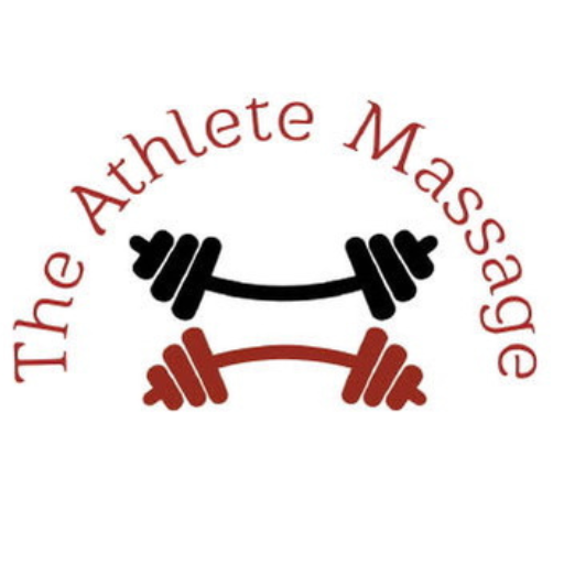 The Athlete Massage Logo in Maroon and Black