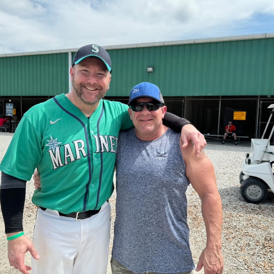 Peter Belcastro with his nephew, Jim Belcastro, Base Ball player